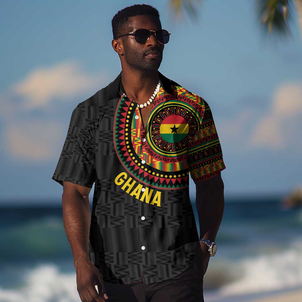 Personalised Ghana African Tribal Mix Kente Patterns Hawaiian Shirt Chest Arm Tattoo LT15