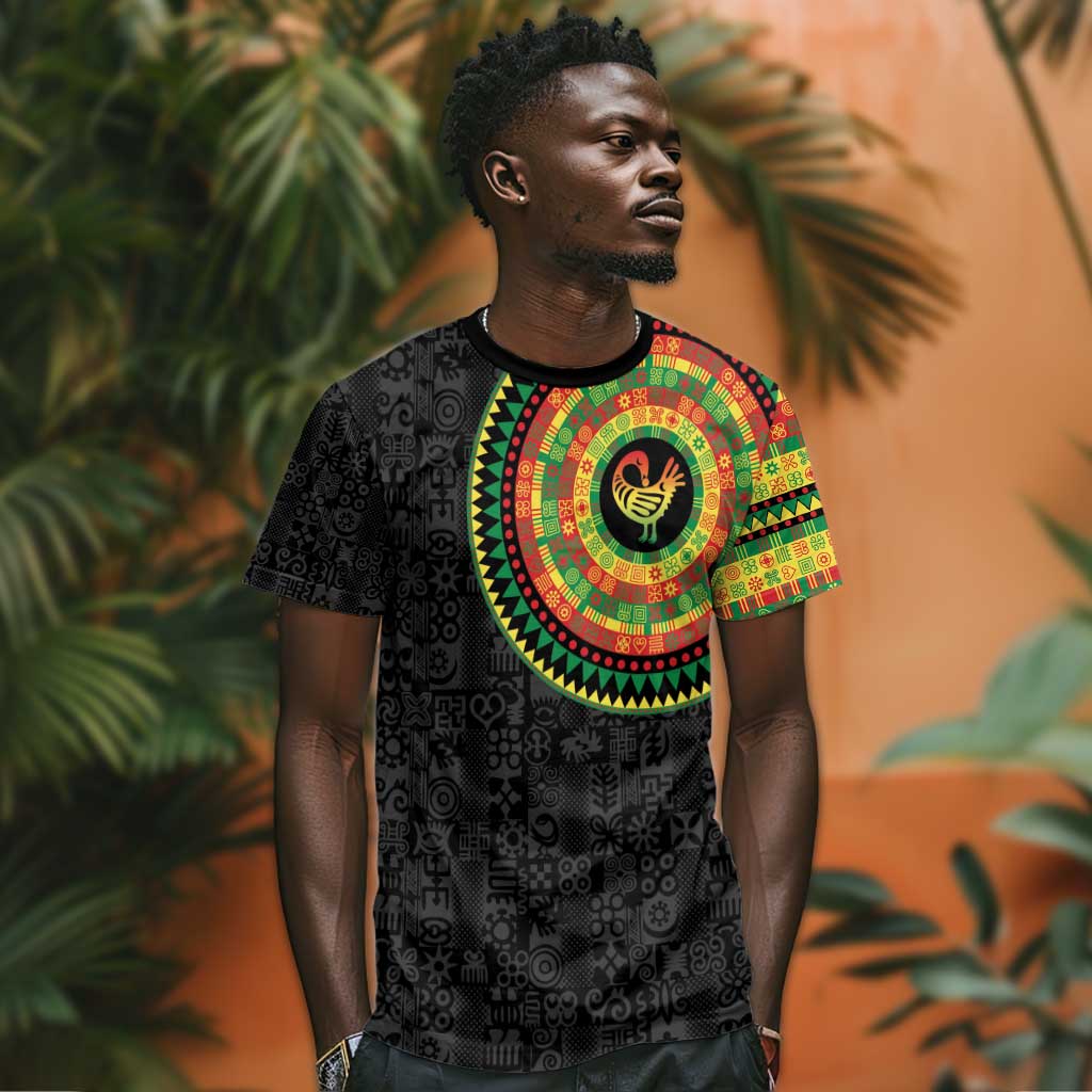African Sankofa Bird T shirt Adinkra Symbols - Chest Arm Tattoo LT15