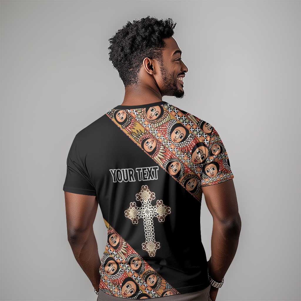 Personalized Ethiopia T shirt Ethiopian Orthodox Church Angel Black Color LT15