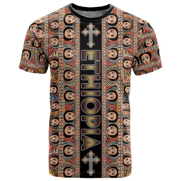 Personalized Ethiopia T shirt Ethiopian Tewahedo Angel Orthodox Black Color LT15