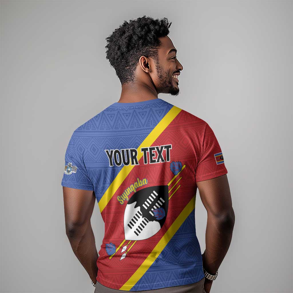 Personalized Happy Swaziland National Flag Day T shirt Nguni Shield Flag Style - African Pattern LT15