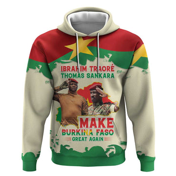 Ibrahim Traore Thomas Sankara Hoodie Make Burkina Faso Great Again LT15