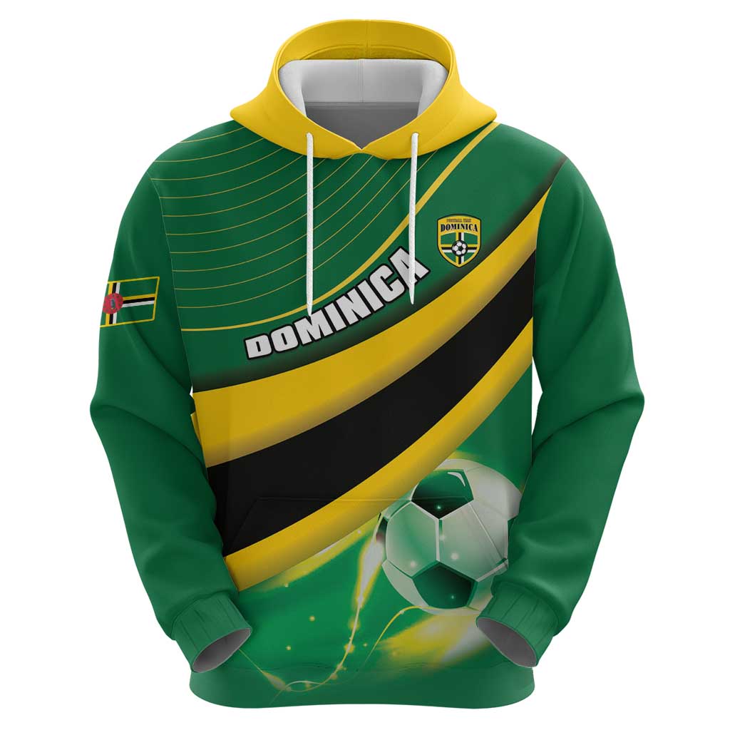 Personalised Dominica Football Hoodie Sporty Style LT15