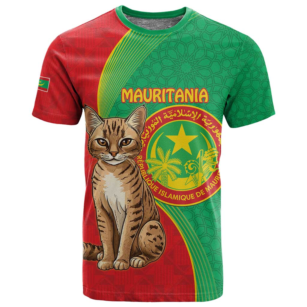 Personalized Mauritania T shirt Felis Lybica - Islamic Mix African Pattern LT15