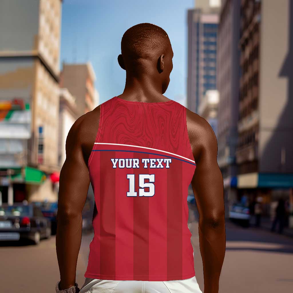 Custom Liberia Men Tank Top Football Lion Mascot - Red LT15