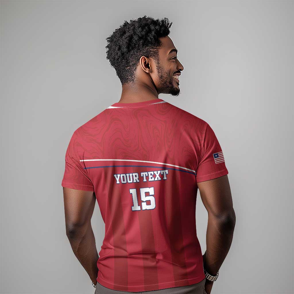 Custom Liberia T shirt Football Lion Mascot - Red LT15