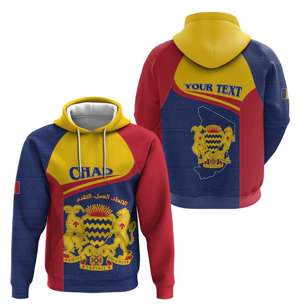 Personalised Chad Hoodie Coat Of Arms - African Pattern LT15