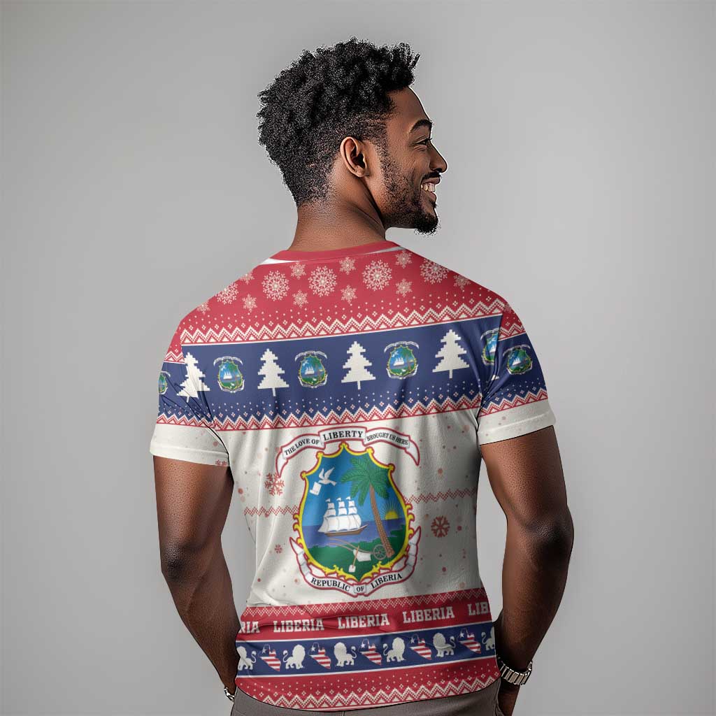 Liberia Christmas T shirt African Lion Santa LT15