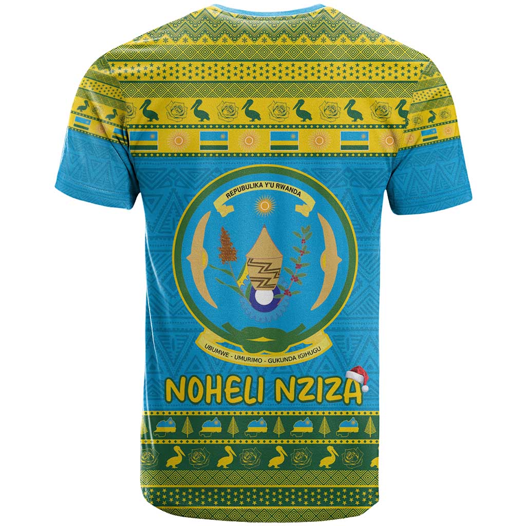 Afro Rwanda Christmas T shirt Noheli Nziza Coat Of Arms - African Pattern LT15