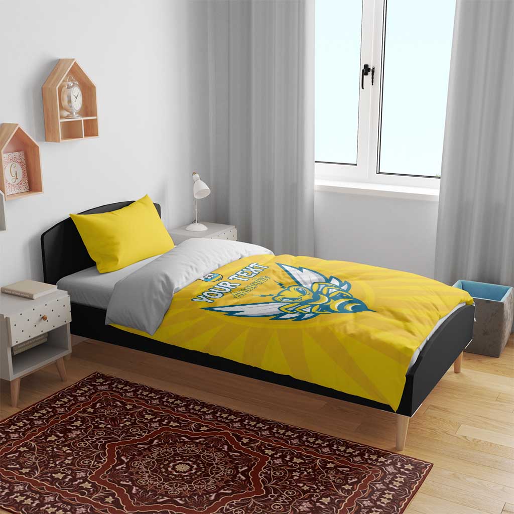 Custom Afro Rwanda Football Bedding Set Go Wasps LT15