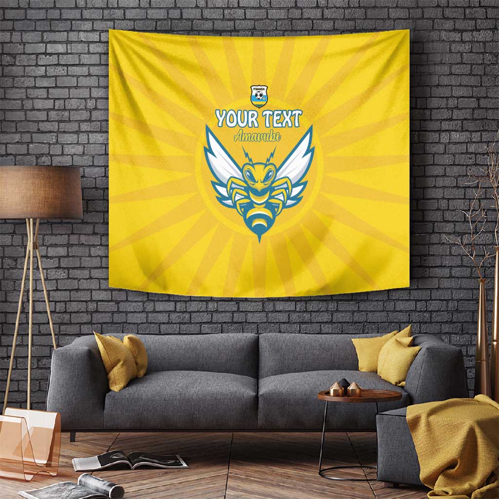 Custom Afro Rwanda Football Tapestry Go Wasps LT15