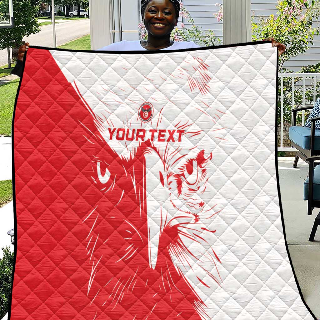 Custom Tunisia Football Quilt Go Champions LT15