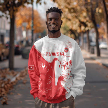Custom Tunisia Football Sweatshirt Go Champions LT15