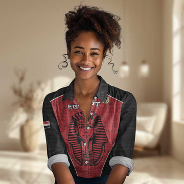 Egypt Football Custom Women Casual Shirt Ancient Egypt Style LT15
