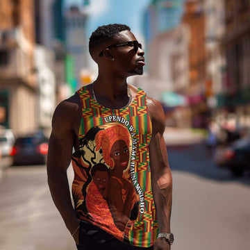 African Happy Mother's Day Men Tank Top Black Mothers Kente Pattern LT15