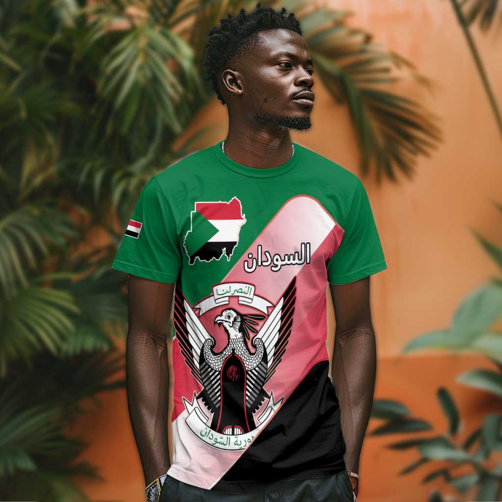 Personalized Sudan T shirt Coat Of Arms Flag Style LT15