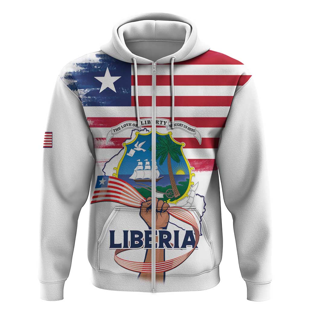 Personalised Liberia Flag Day Hoodie Our Flag Our Pride LT15