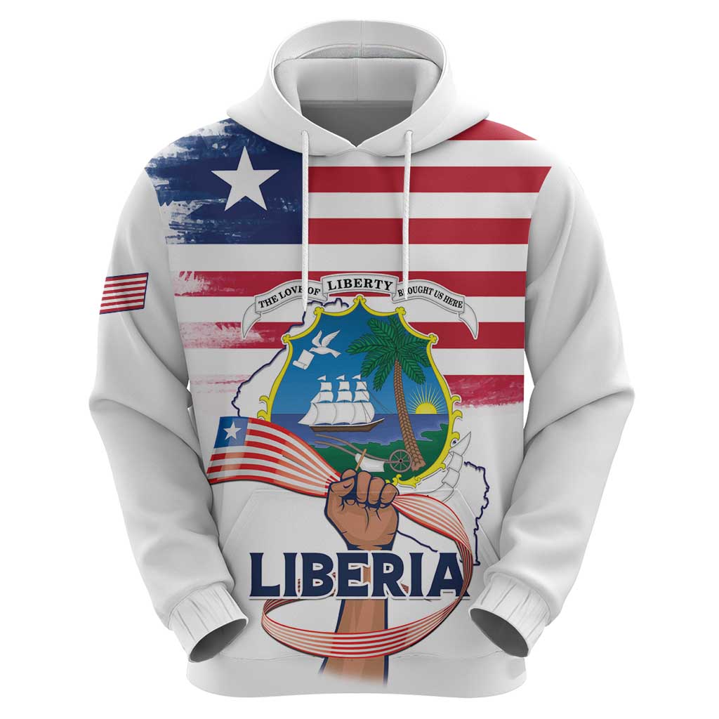 Personalised Liberia Flag Day Hoodie Our Flag Our Pride LT15