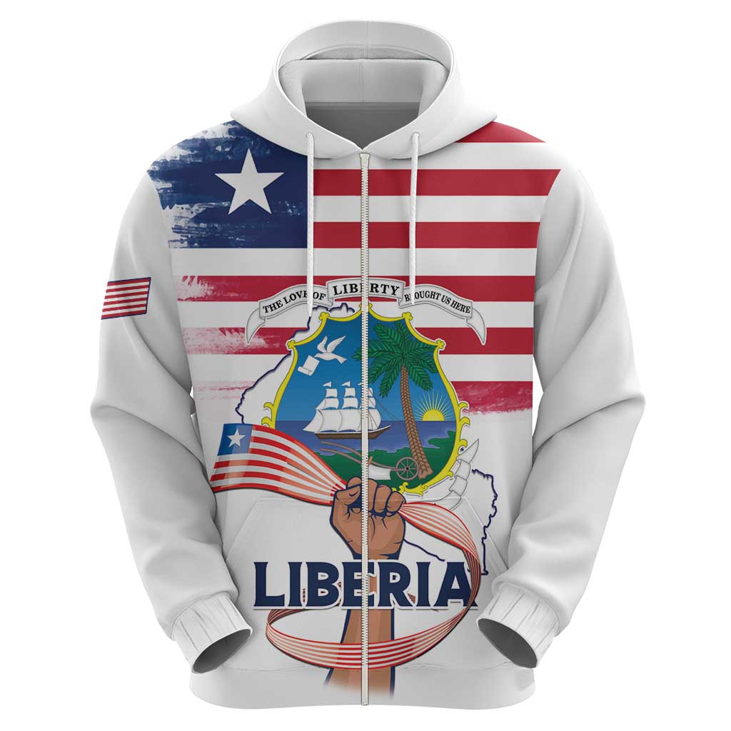 Personalised Liberia Flag Day Hoodie Our Flag Our Pride LT15