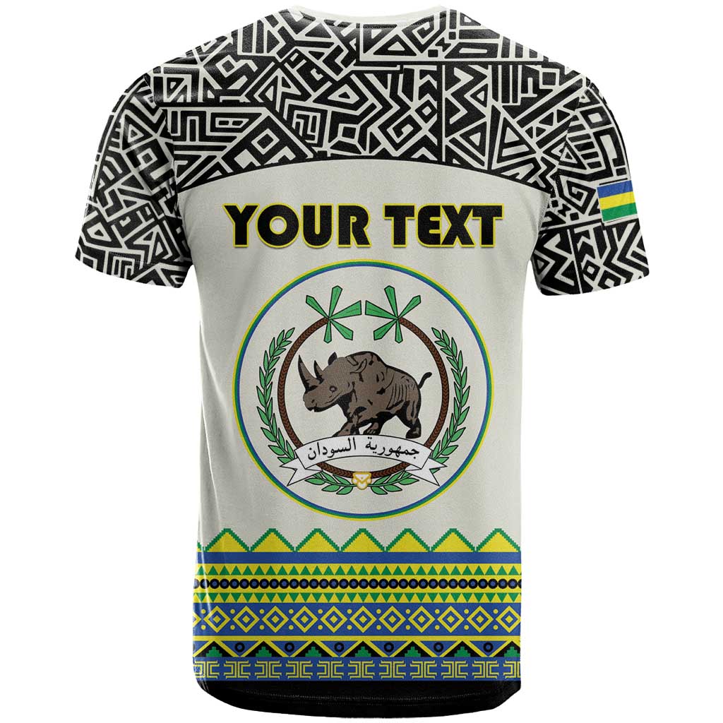 Personalized Sudan T shirt Coat Of Arms 1956-1970 With African Pattern LT15