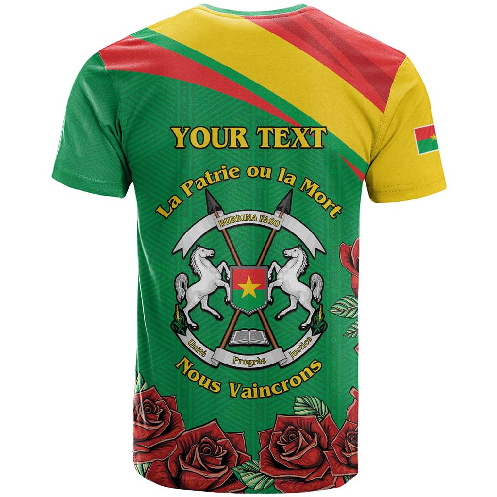 Personalized Burkina Faso T shirt White Stallion With Red Rose - Republic Day LT15