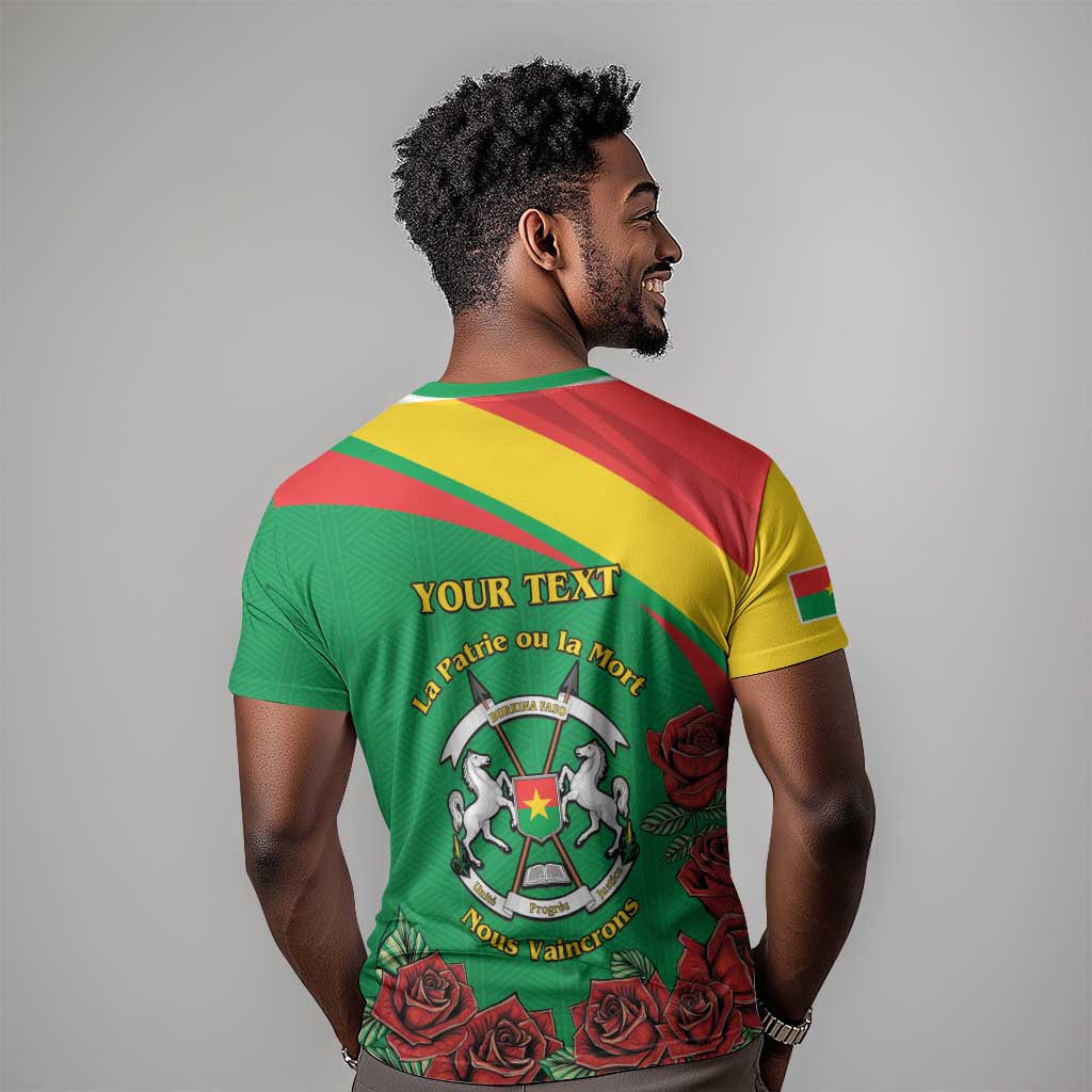 Personalized Burkina Faso T shirt White Stallion With Red Rose - Republic Day LT15