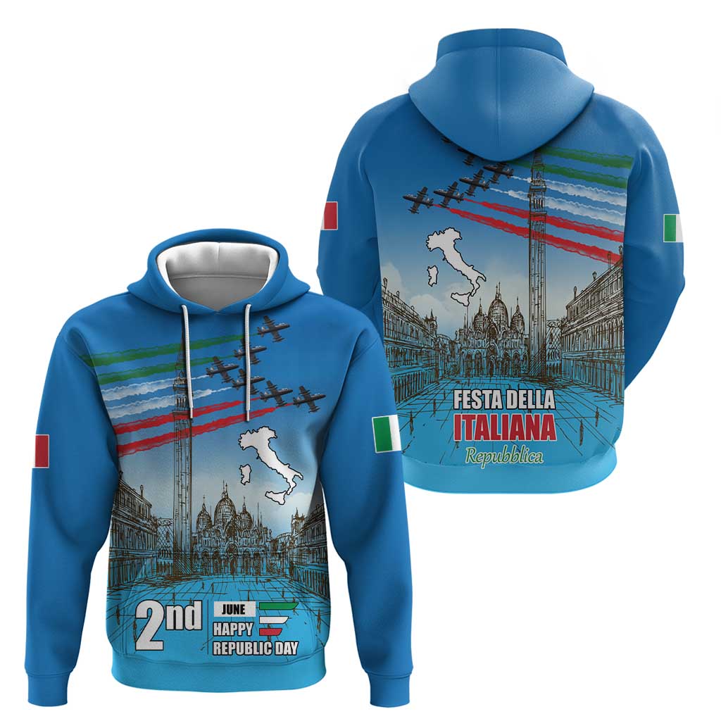 Italy Republic Day Hoodie Festa della Repubblica with Frecce Tricolori LT17