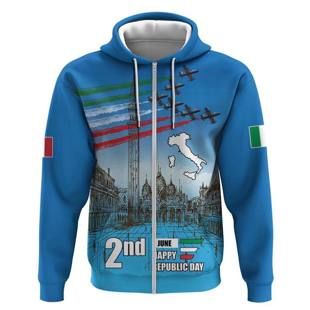 Italy Republic Day Hoodie Festa della Repubblica with Frecce Tricolori LT17