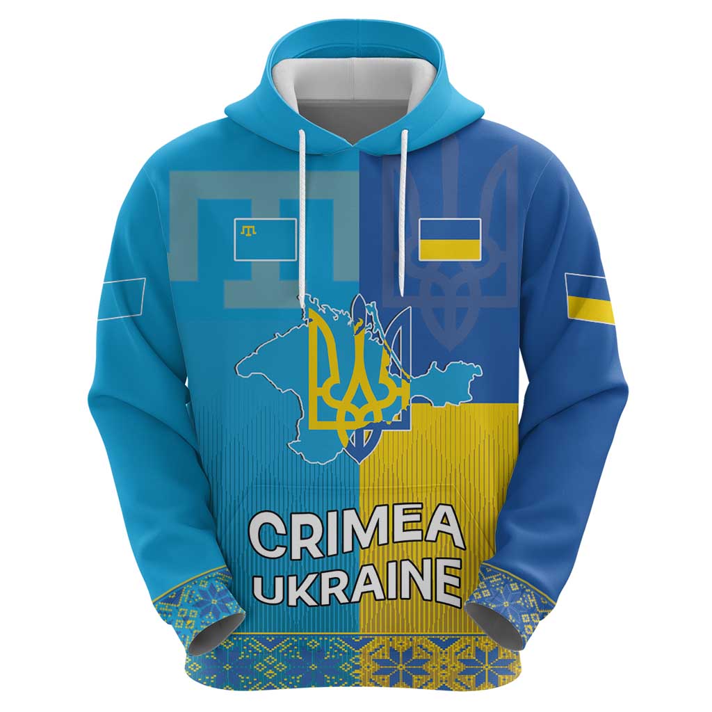 Personalized Crimean Tatar Flag Day Hoodie Ukraine Crimea Map LT17