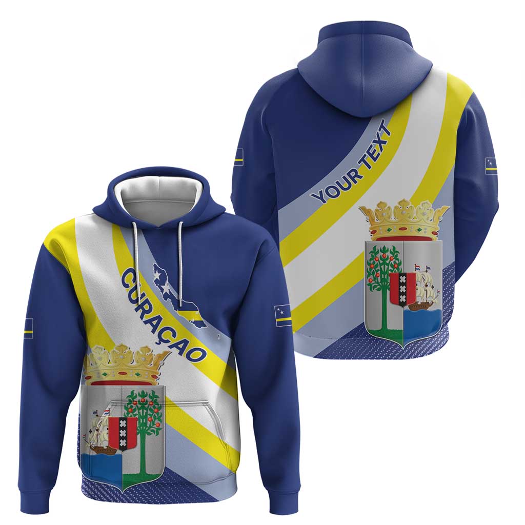 Personalized Curacao Coat of Arms Hoodie Map Flag Style LT17