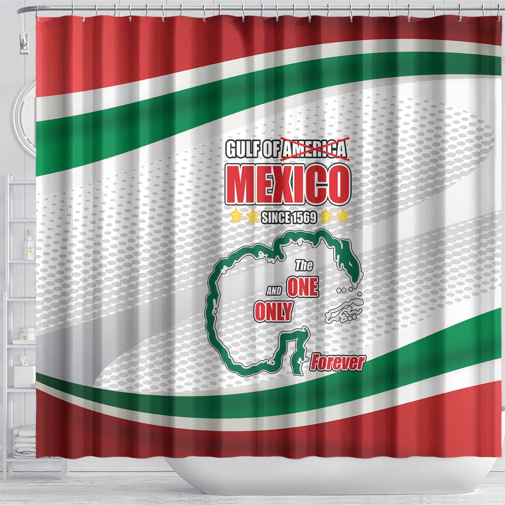 Gulf Of Mexico Since 1569 Shower Curtain Golfo De Mexico The One and Only LT17