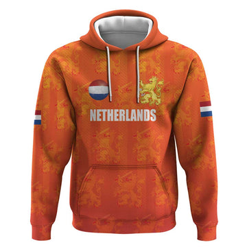Custom Netherlands Football Hoodie Oranje Go Champions LT17