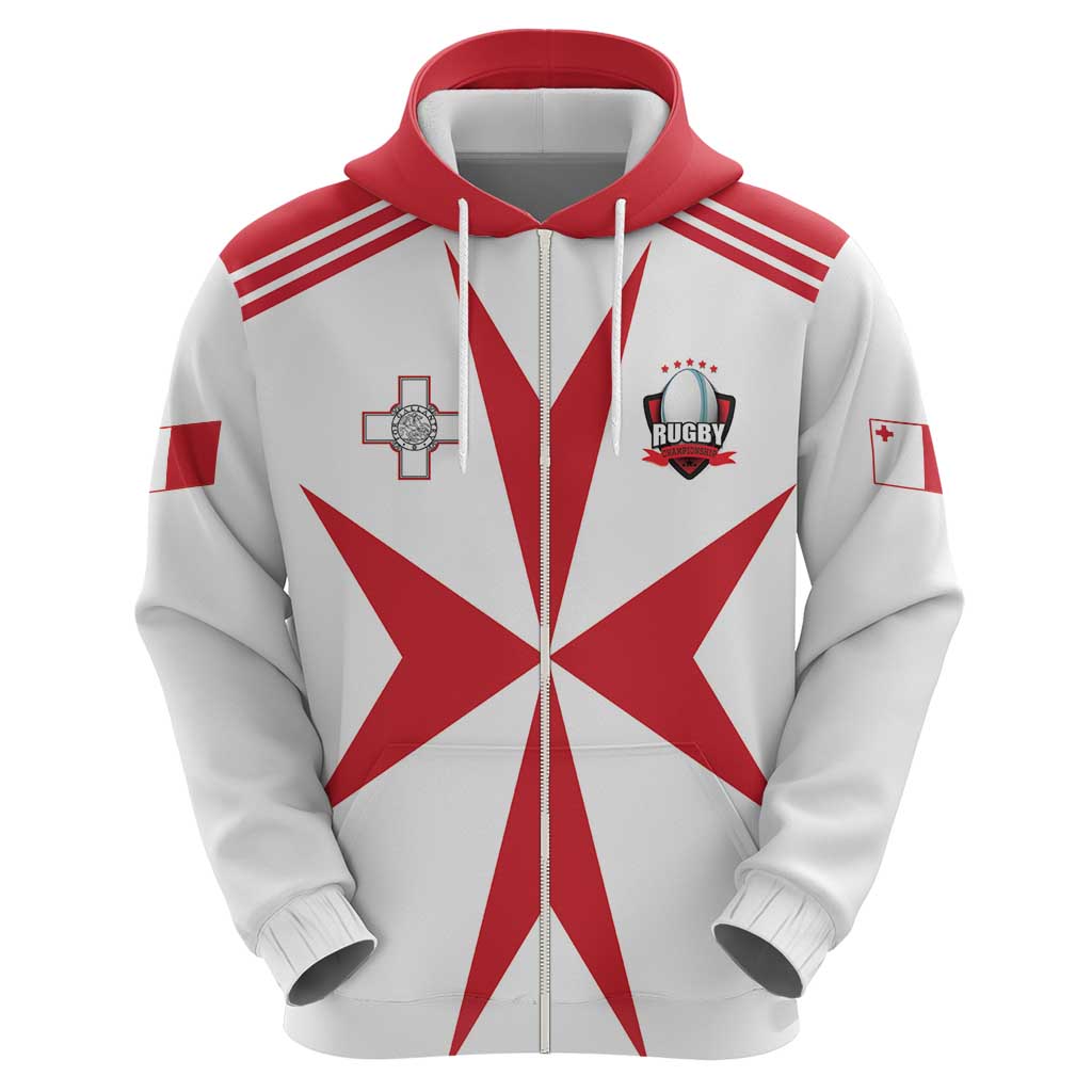 Custom Malta Rugby Hoodie Maltese Cross LT17