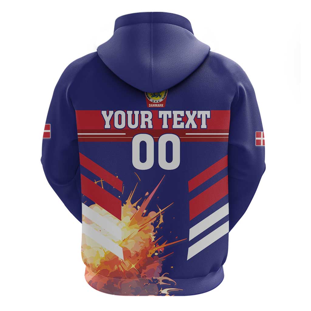 Custom Denmark Football Hoodie Come On Danish Dynamite LT18