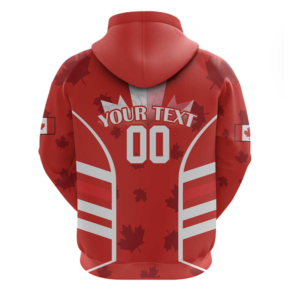 Custom Canada Rugby Hoodie Canada Flag Maple Leaf LT18