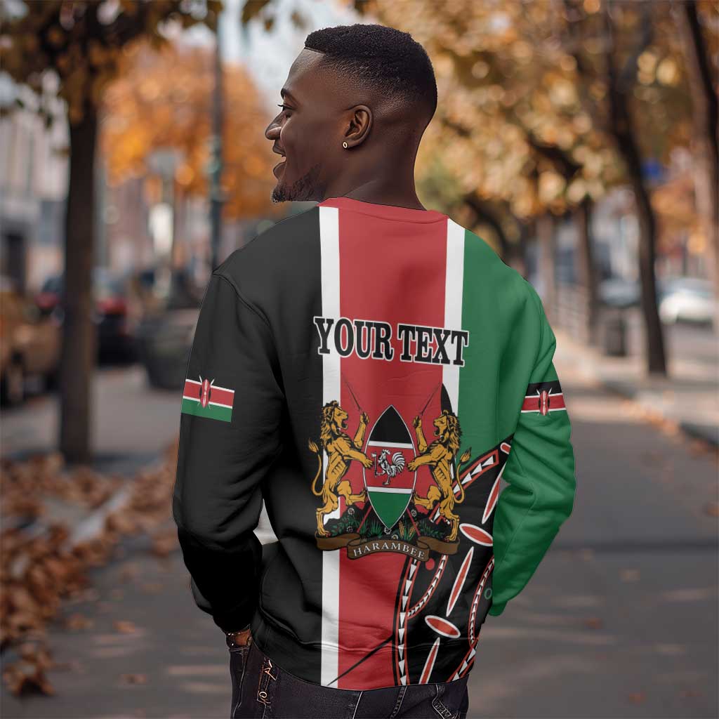 Personalized Jamhuri Day Sweatshirt Kenya Map With African Shield LT18