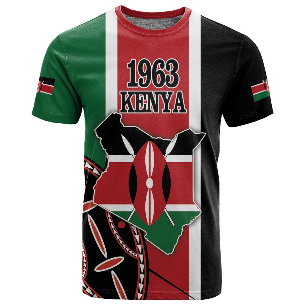 Personalized Jamhuri Day T shirt Kenya Map With African Shield LT18