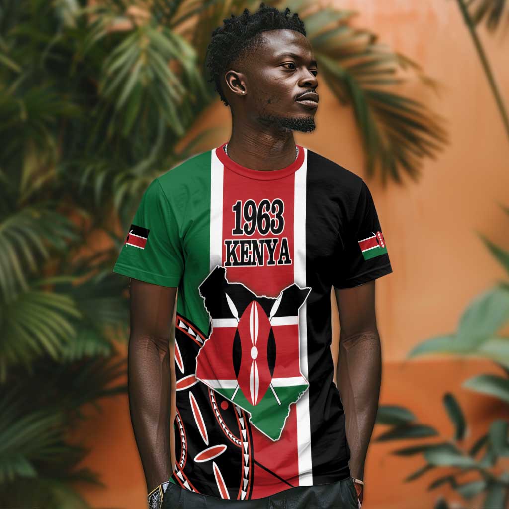 Personalized Jamhuri Day T shirt Kenya Map With African Shield LT18