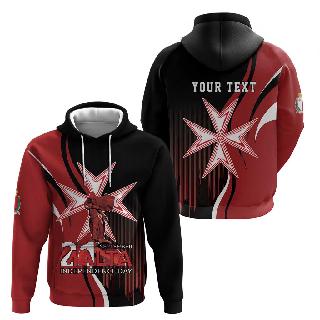 Personalized Malta Independence Day Hoodie Maltese Cross With Independence Monument LT18