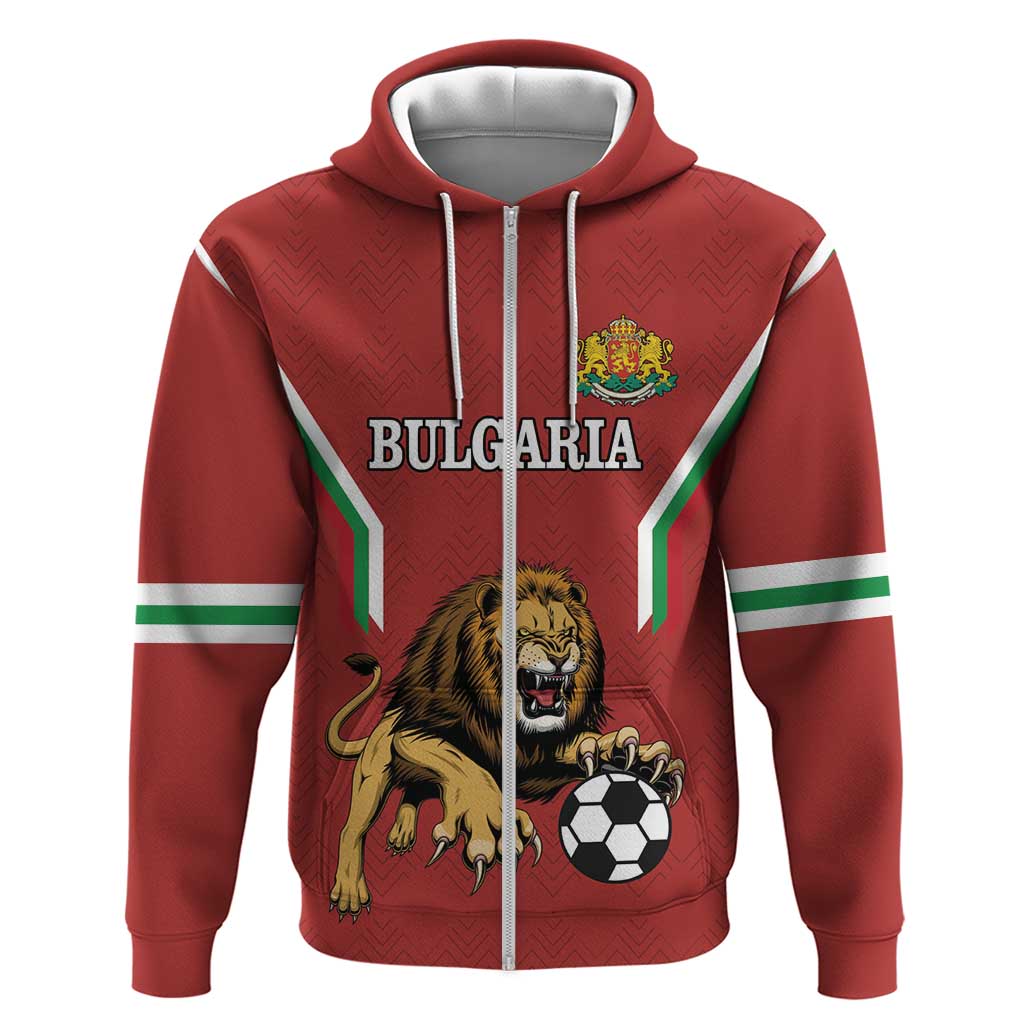 Custom Bulgaria Football Hoodie The Lions Come Champions Red Version LT18