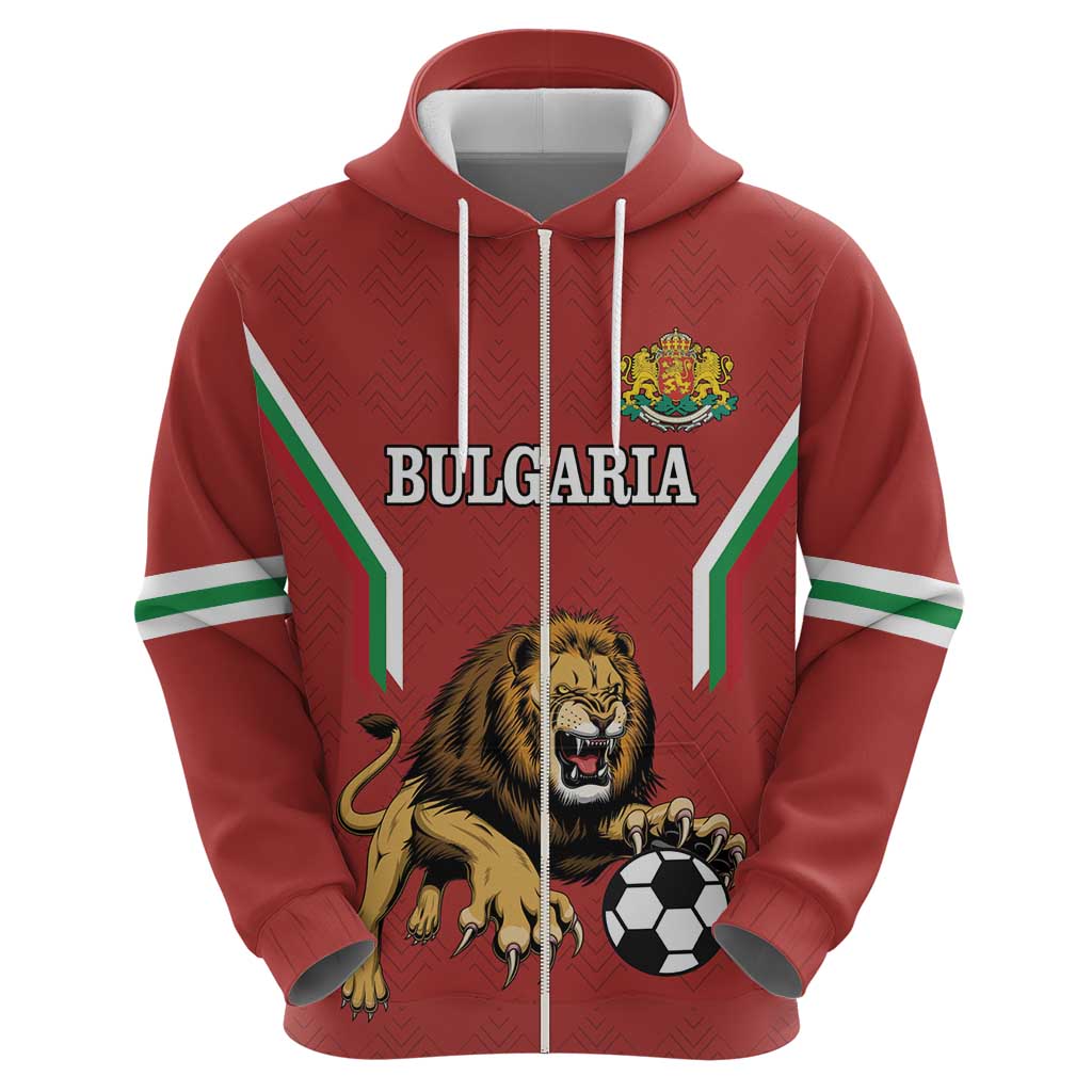 Custom Bulgaria Football Hoodie The Lions Come Champions Red Version LT18