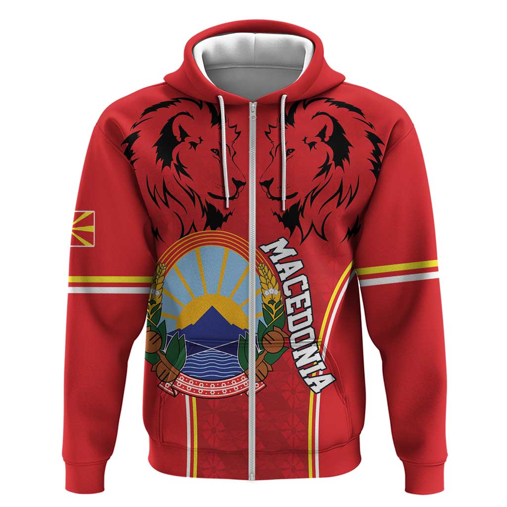 Personalized Macedonia Lion Hoodie National Emblem LT18