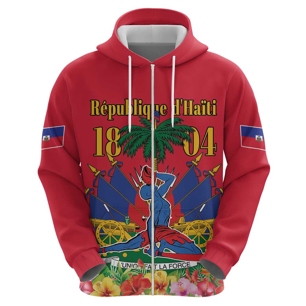 Haiti Independence Day Hoodie Le Marron Inconnu Unity Makes Strength LT18