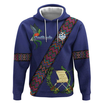 Custom Guatemala Football Hoodie Los Chapines Blue Version LT18