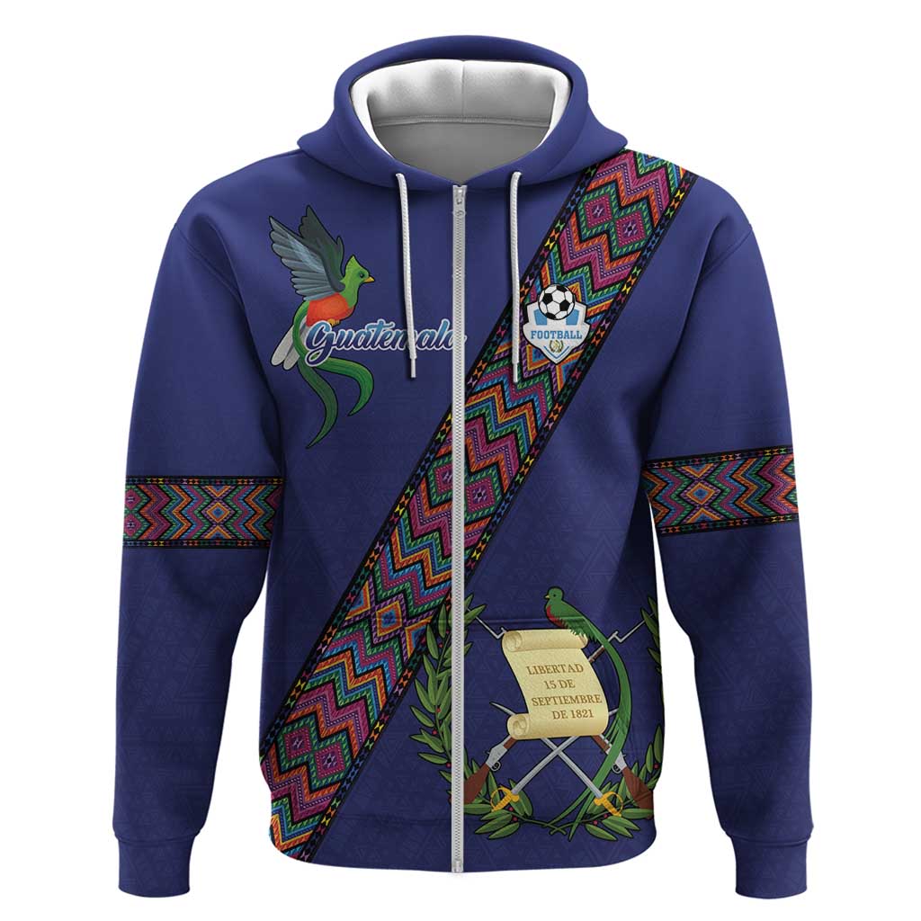 Custom Guatemala Football Hoodie Los Chapines Blue Version LT18