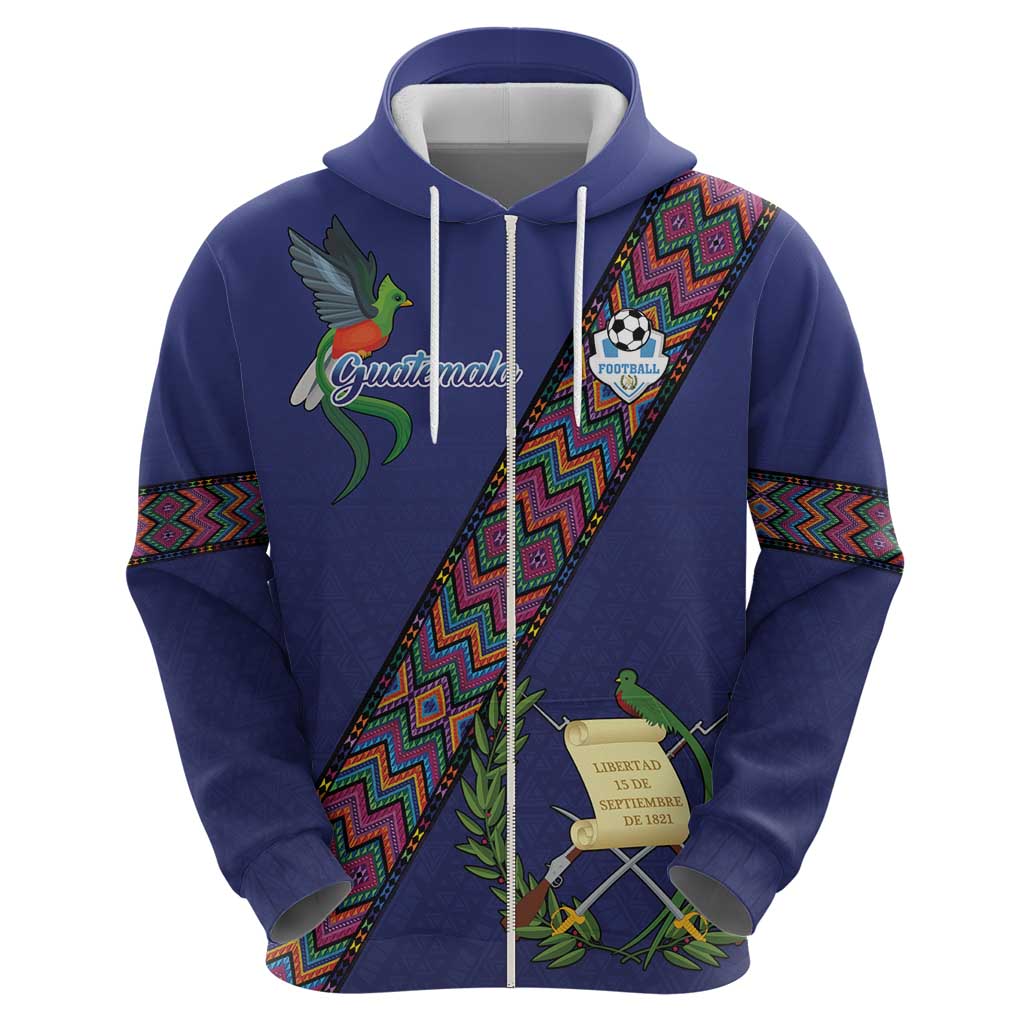 Custom Guatemala Football Hoodie Los Chapines Blue Version LT18