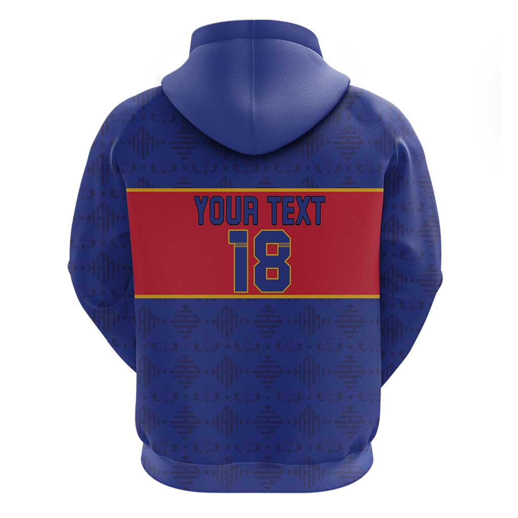 Custom Haiti Football Hoodie Le Rouge et Bleu Sporty Style LT18