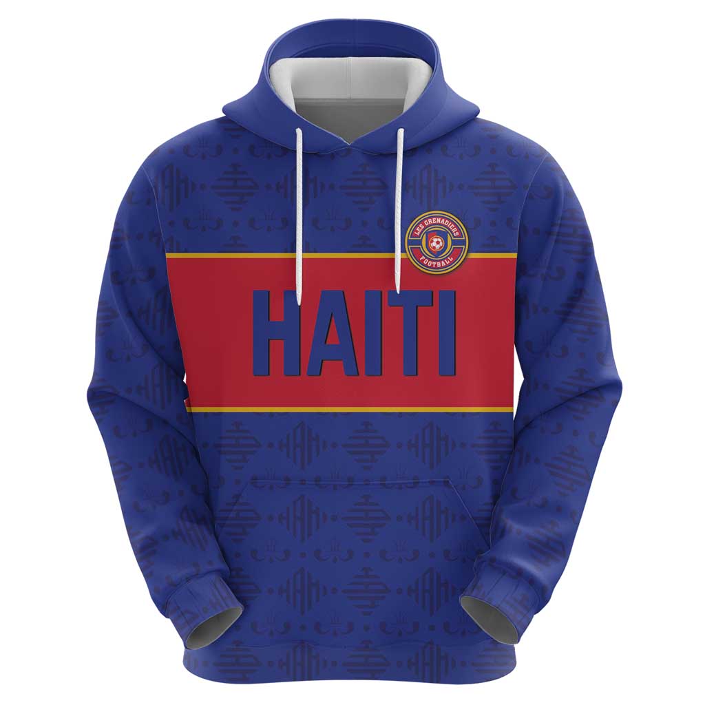 Custom Haiti Football Hoodie Le Rouge et Bleu Sporty Style LT18