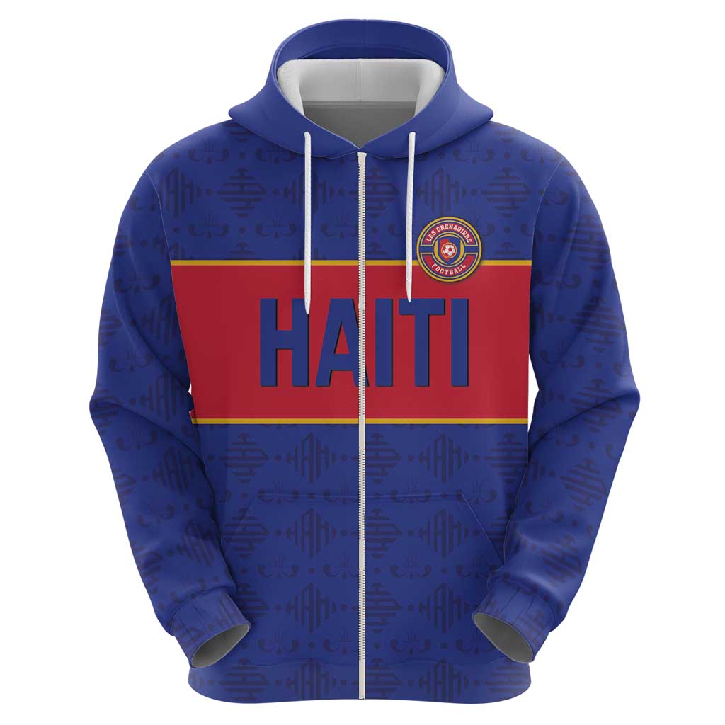 Custom Haiti Football Hoodie Le Rouge et Bleu Sporty Style LT18