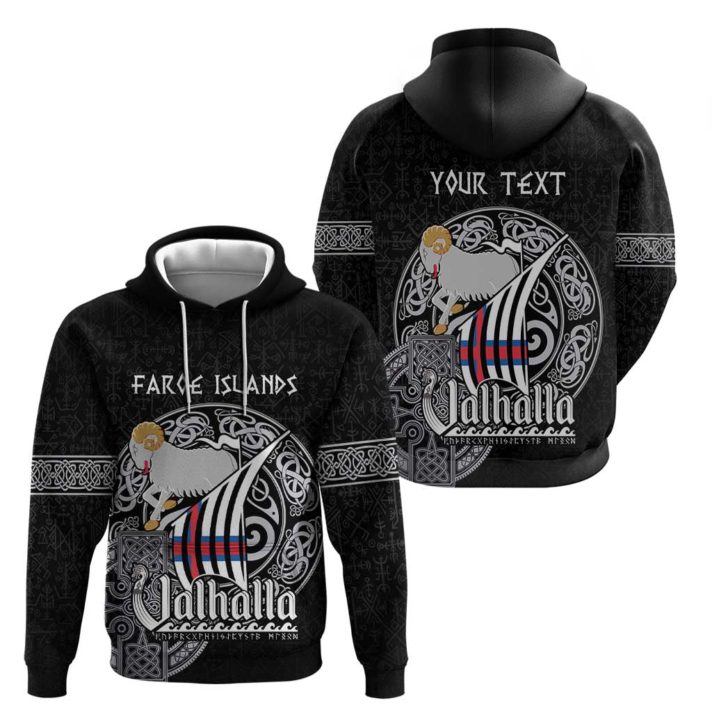 Personalized Viking Faroe Islands Hoodie Valhalla Viking Pattern LT18
